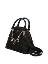 GUESS 1 USCITA Guess Borsa A Spalla Everlee Dome Satchel Donna - Nero BLACK